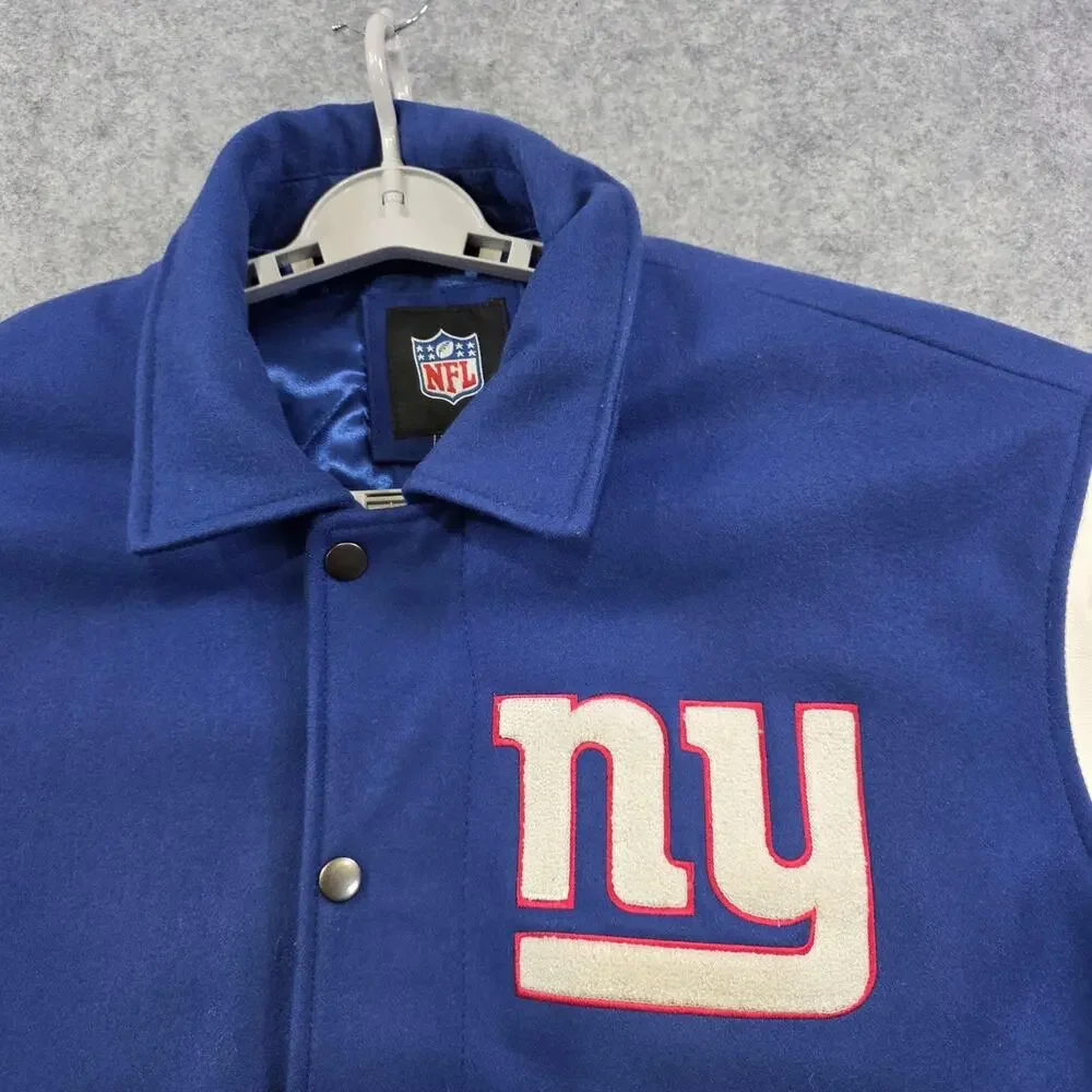 VTG New York Giants Jacket Mens 2XL Blue‎ NFL Football 3X Super Bowl Champions